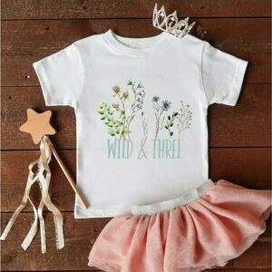 Wild & Three Birthday Shirt Girls 3T